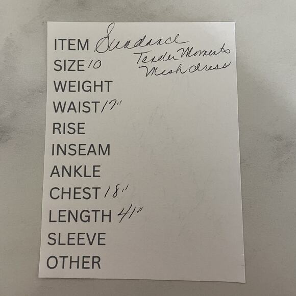 Sundance Tender Moments Dress Size 10 Peach Mesh Embroidered Flowers Sleeveless - Picture 10 of 10